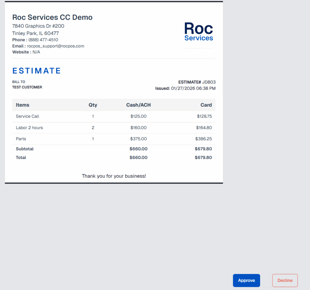 customerfacingestimate customerfacingestimate